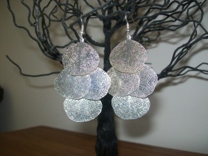 Majestical.com leaf cluster earrings - I couldn't resist photographing them on a tree - so beautiful